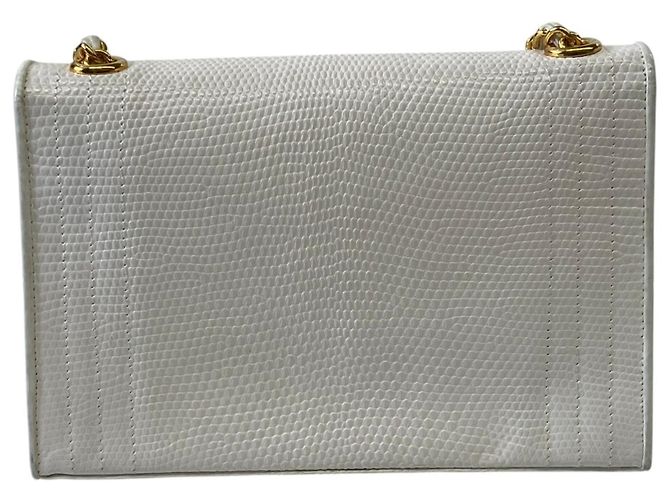 Borsa a tracolla Chanel in pelle bianca Bianco - vista 2