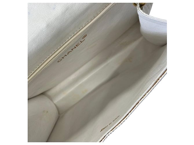 Borsa a tracolla Chanel in pelle bianca Bianco - vista 6