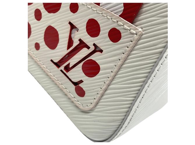 Borsa a tracolla Louis Vuitton x Yayoi Kusama Marellini Bianco Rosso - vista 8