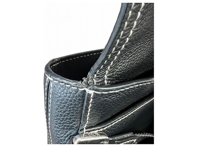 Bolso de hombro Christian Dior x Shawn Stussy Saddle Bee Pouch Negro - vista 8