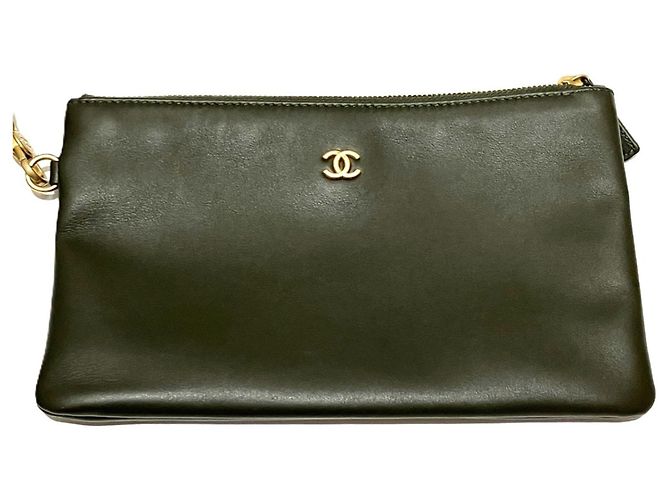 Borsa a tracolla 2-way Chanel Deauville Cachi - vista 5