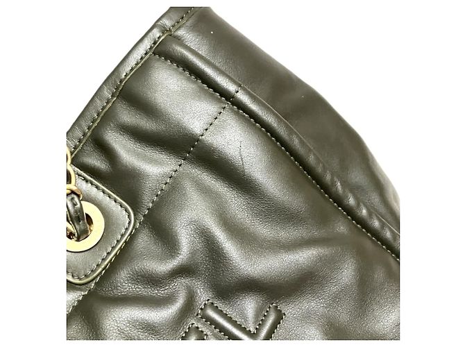 Borsa a tracolla 2-way Chanel Deauville Cachi - vista 8