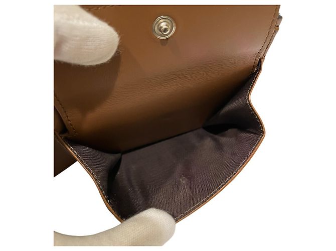 Fendi Bi-Fold Geldbörse Blau Leder und Stoff - Ansicht 9