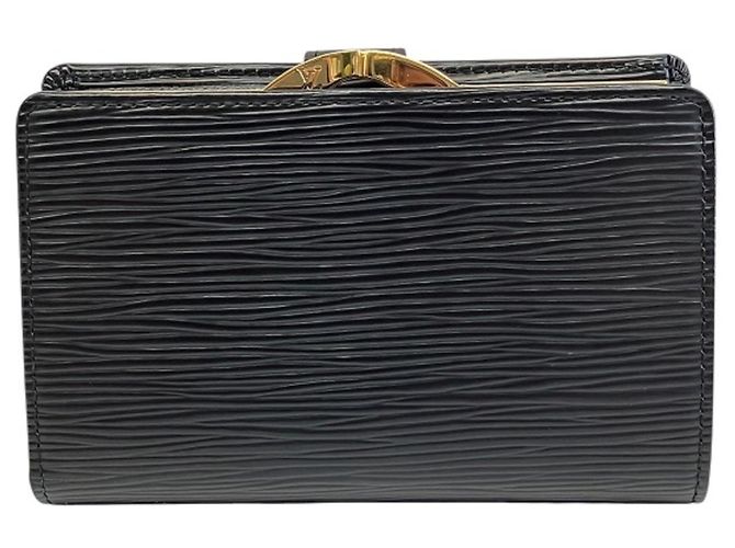 Cartera bi-fold Louis Vuitton de piel Epi Negro - vista 2