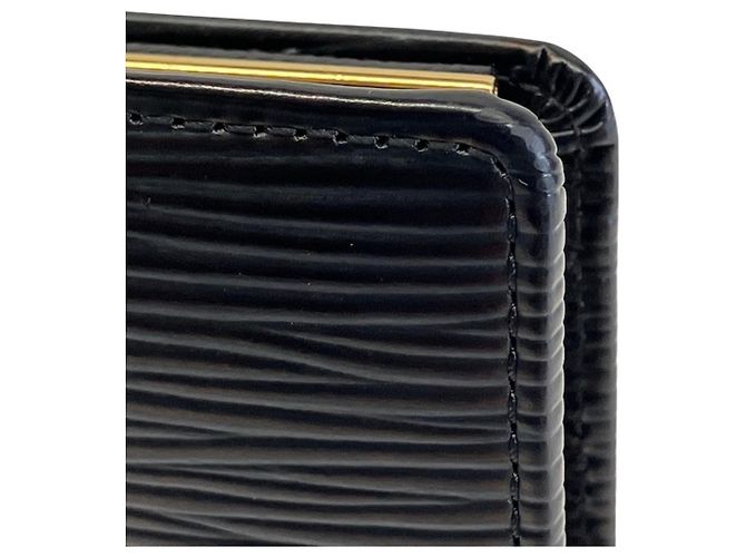 Cartera bi-fold Louis Vuitton de piel Epi Negro - vista 8