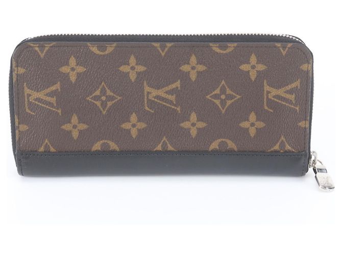 Louis Vuitton Monogram Macassar Zippy Wallet Brown Black - view 2