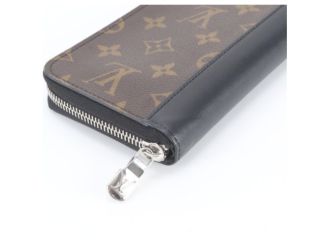Louis Vuitton Monogram Macassar Zippy Wallet Brown Black - view 3