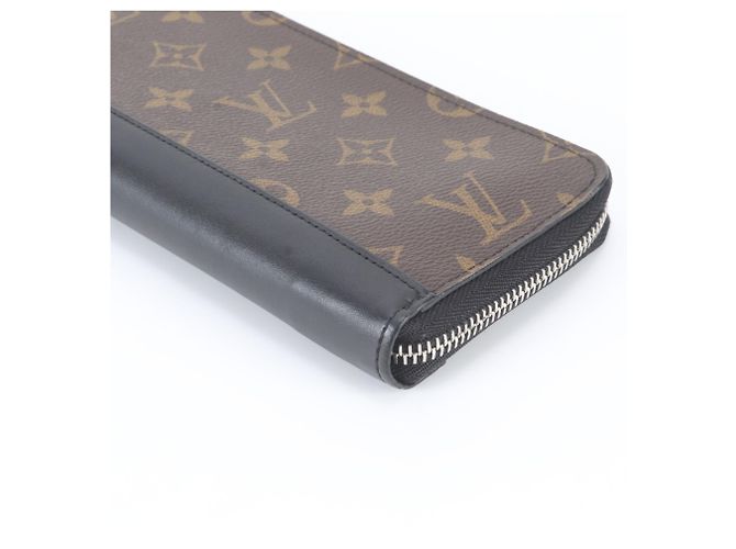 Louis Vuitton Monogram Macassar Zippy Wallet Brown Black - view 4