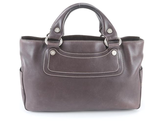 Céline Borsa tote in pelle Celine Boogie Bag Marrone - vista 3