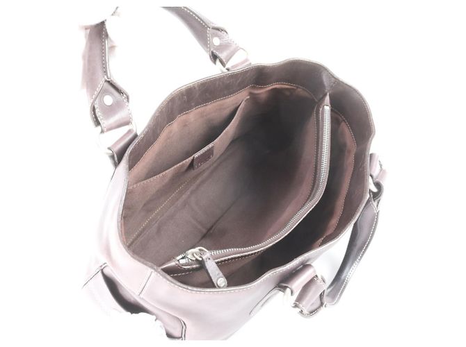 Céline Borsa tote in pelle Celine Boogie Bag Marrone - vista 7