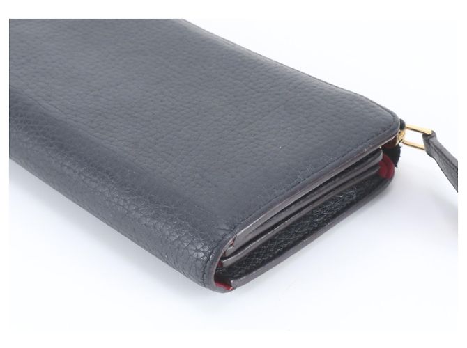 Louis Vuitton Comet Long Wallet aus Taurillon-Leder Schwarz Pink - Ansicht 4