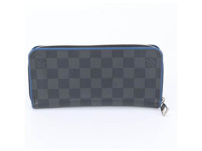 Louis Vuitton Damier Graphite Zippy Wallet Black Blue - view 2