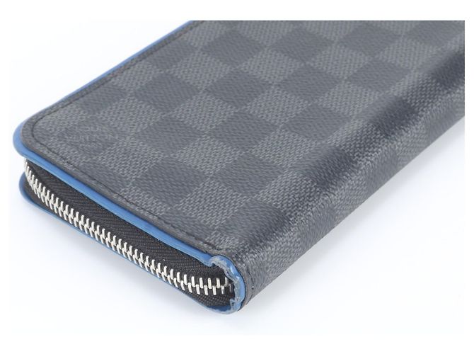 Louis Vuitton Damier Graphite Zippy Wallet Black Blue - view 3