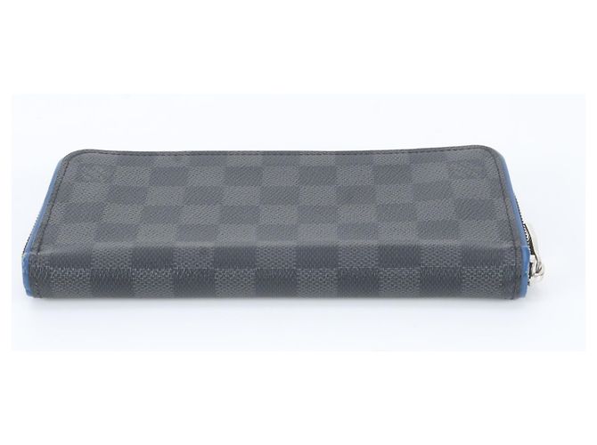 Louis Vuitton Damier Graphite Zippy Wallet Black Blue - view 5