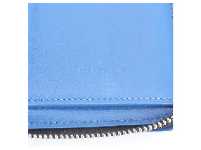 Louis Vuitton Damier Graphite Zippy Wallet Black Blue - view 8