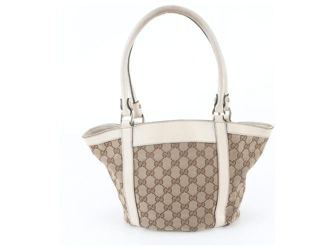 Saco Tote Gucci GG Canvas Abbey Bege - vista 3