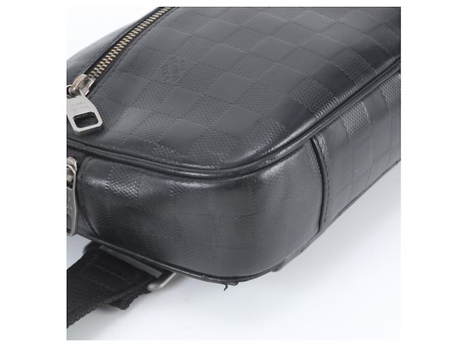 Pouch/Borsa a tracolla Louis Vuitton Damier Infini Ambrelle in pelle Nero - vista 5