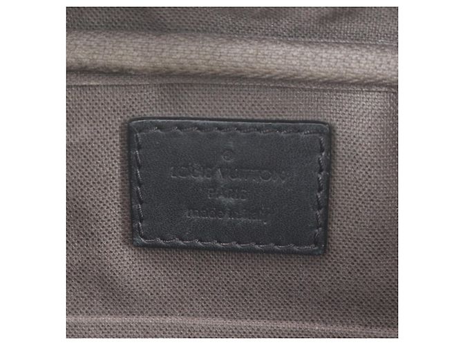 Pouch/Borsa a tracolla Louis Vuitton Damier Infini Ambrelle in pelle Nero - vista 9