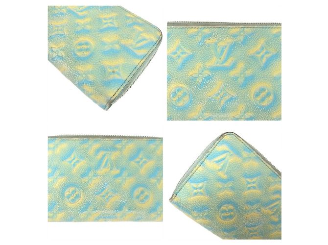 Cartera larga Louis Vuitton Monogram Empreinte Azul Amarillo - vista 6