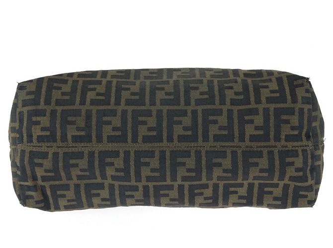 Fendi Zucca Canvas Leather Tote Bag Braun Dunkelbraun - Ansicht 10