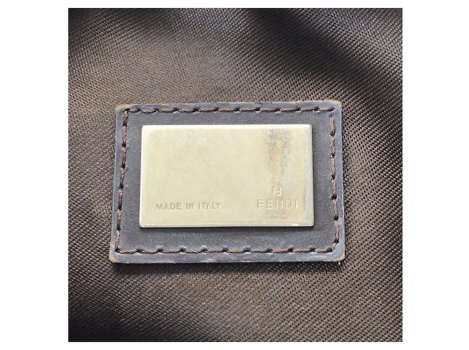Fendi Zucca Canvas Leather Tote Bag Braun Dunkelbraun - Ansicht 4