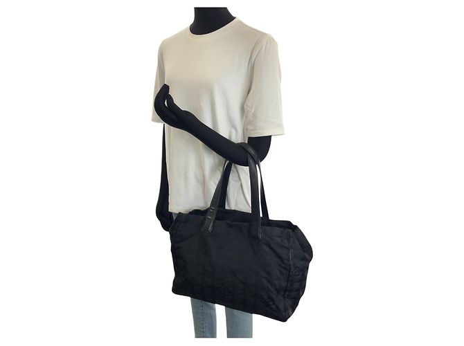 Borsa Tote Chanel New Travel Line MM Nero - vista 7