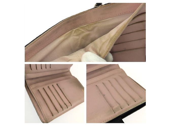 Chanel Matelassé Leder Bi-Fold Geldbörse Schwarz Pink - Ansicht 7