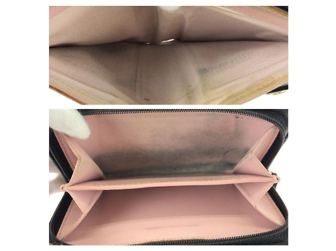 Chanel Matelassé Leder Bi-Fold Geldbörse Schwarz Pink - Ansicht 9