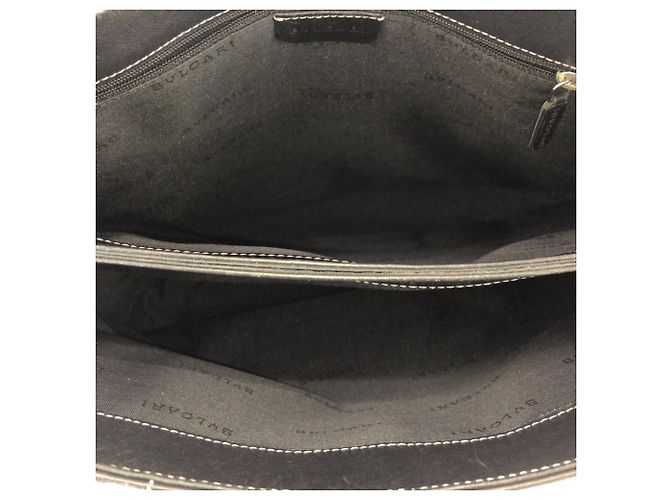 Bulgari Borsa Tote/Spalla Bvlgari Vintage in pelle nera 2-Way Nero - vista 9