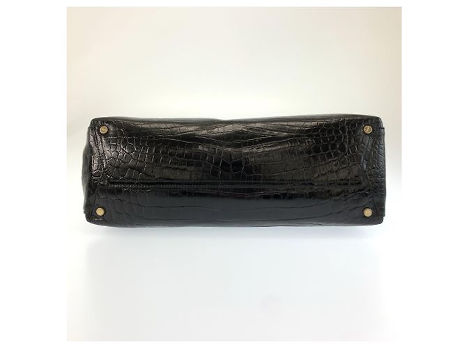Borsa Tote/Spalla in pelle nera Salvatore Ferragamo Nero - vista 10