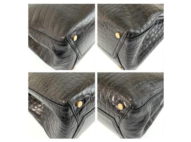Borsa Tote/Spalla in pelle nera Salvatore Ferragamo Nero - vista 4