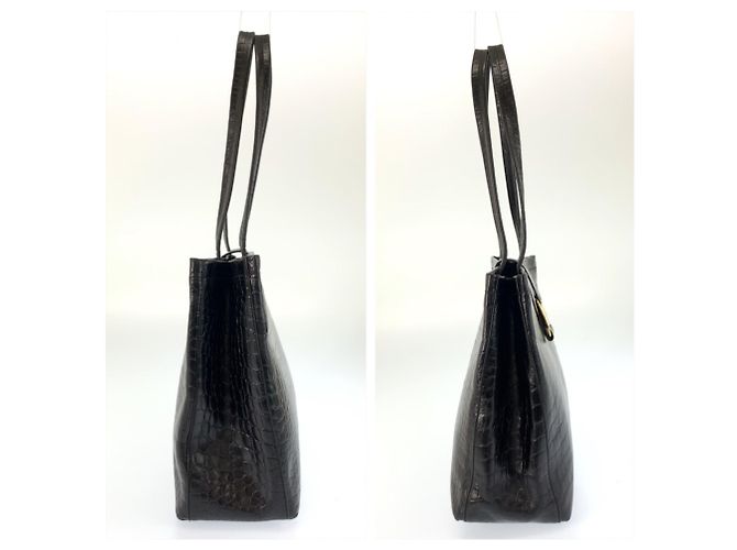 Borsa Tote/Spalla in pelle nera Salvatore Ferragamo Nero - vista 8