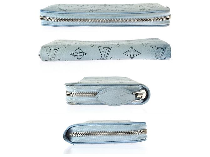 Louis Vuitton Monogram Mahina Zippy Wallet Hellblau - Ansicht 10