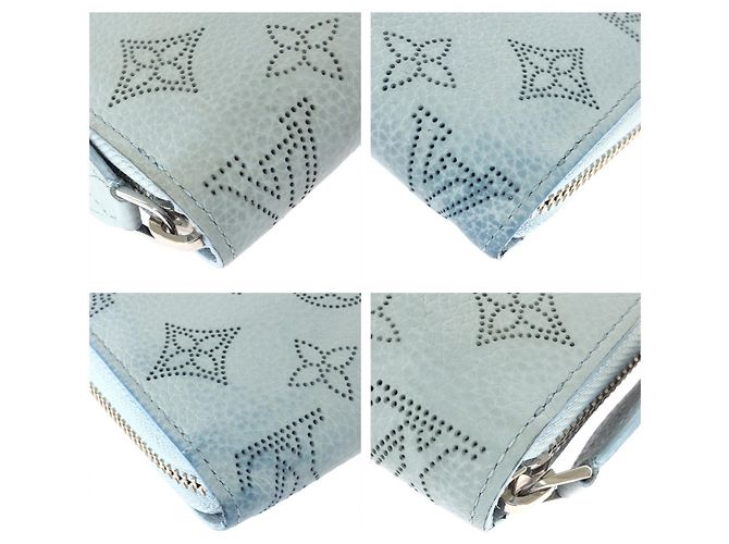 Louis Vuitton Monogram Mahina Zippy Wallet Hellblau - Ansicht 3