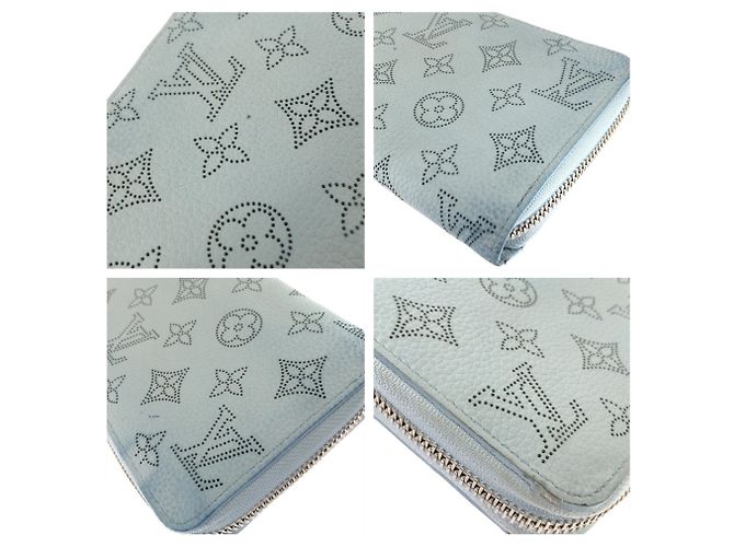 Louis Vuitton Monogram Mahina Zippy Wallet Hellblau - Ansicht 6