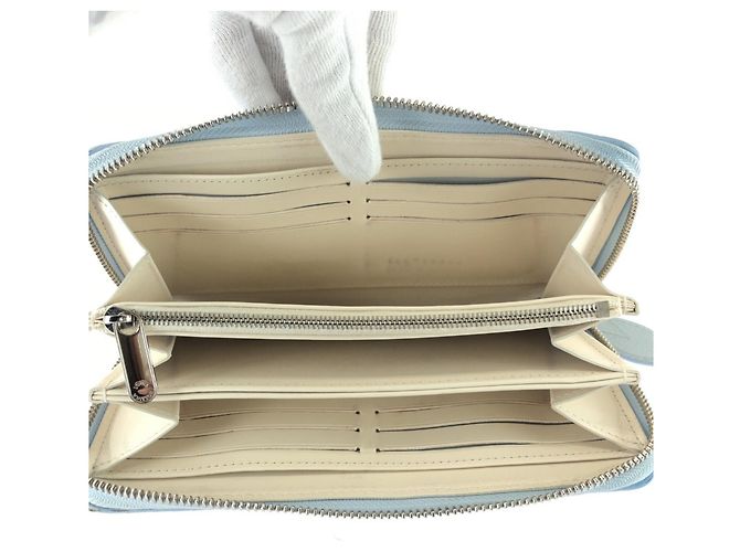 Louis Vuitton Monogram Mahina Zippy Wallet Hellblau - Ansicht 8