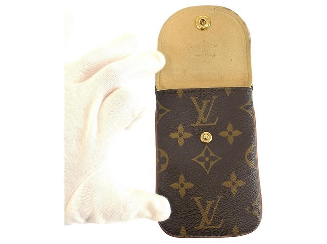Louis Vuitton Monogram Etui Telephone MM Pouch Marrone Monogramma - vista 7