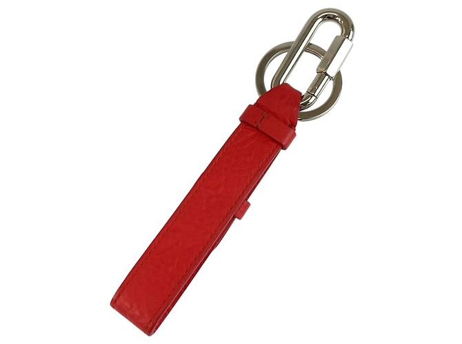 Portachiavi Louis Vuitton in pelle rossa Argento Rosso - vista 2