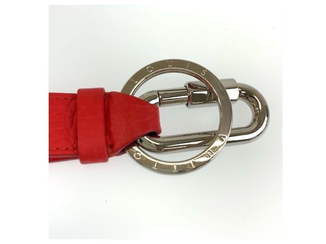 Portachiavi Louis Vuitton in pelle rossa Argento Rosso - vista 3