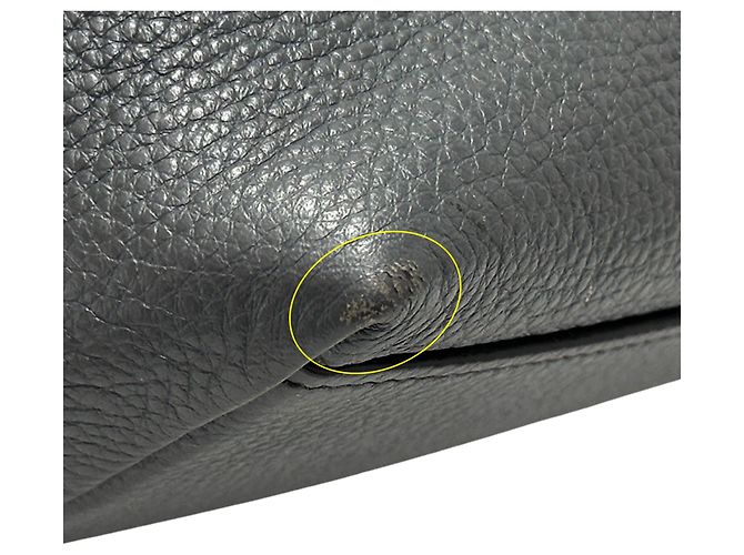 Borsa Tote Prada in pelle grigia Marrone - vista 8