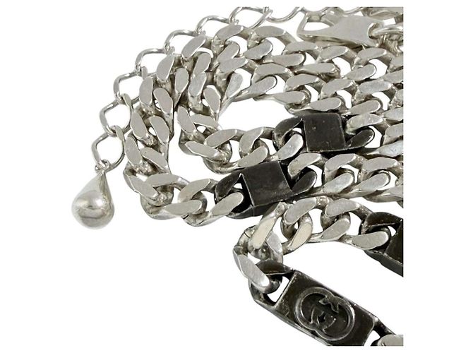 Collana a catena con maglie cubane intrecciate per uomo Gucci - vista 4