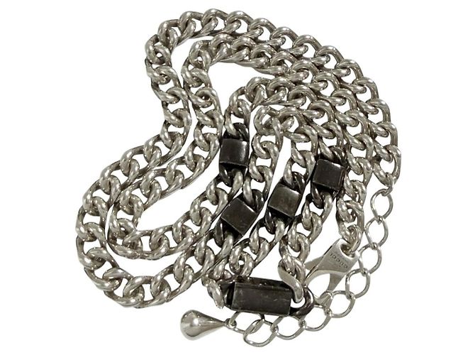 Collana a catena con maglie cubane intrecciate per uomo Gucci - vista 6