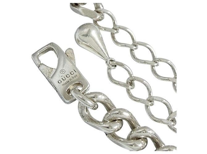 Collana a catena con maglie cubane intrecciate per uomo Gucci - vista 8