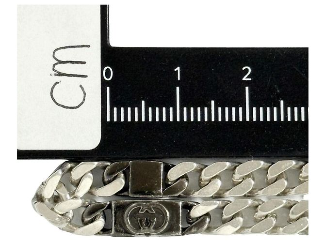 Collana a catena con maglie cubane intrecciate per uomo Gucci - vista 9