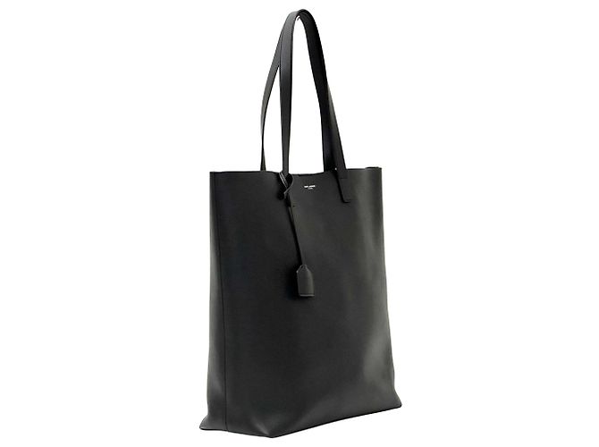 Borsa Tote Saint Laurent in pelle nera Nero - vista 3