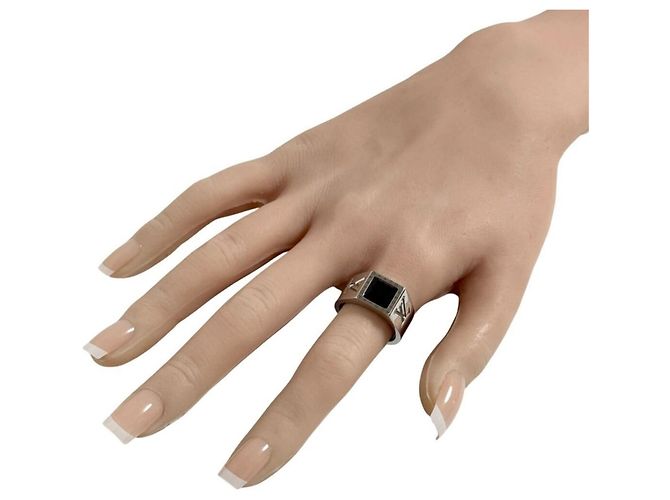 Bague chevalière Louis Vuitton pour homme Argenté - vue 9