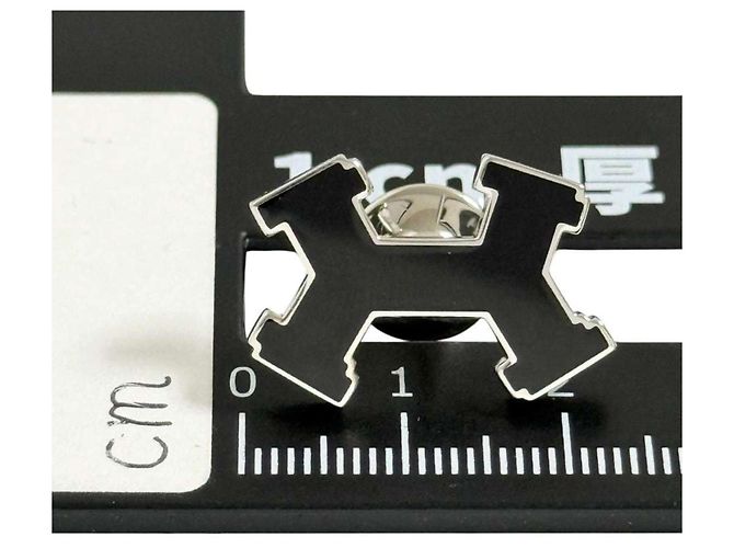 Hermès Spilla Badge Hermes H Pin Street da Uomo/Donna, Black Nero - vista 9