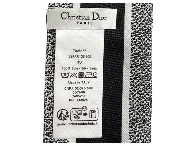 Sciarpa Mitzah da donna Christian Dior Nero Bianco - vista 10