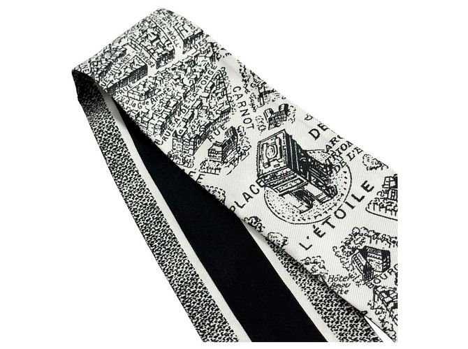 Sciarpa Mitzah da donna Christian Dior Nero Bianco - vista 3