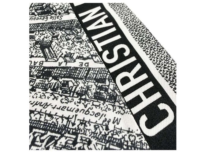 Sciarpa Mitzah da donna Christian Dior Nero Bianco - vista 9